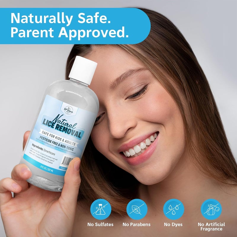 33RD PARALLEL SOAP CO. Safe Natural Lice Treatment for Kids & Adults | Gentle, Non-Irritating Lice Shampoo That Kills Eggs and Lice on All Hair Types | Dimethicone Safely Suffocates | 32oz Treats 3-5 People - Image 5